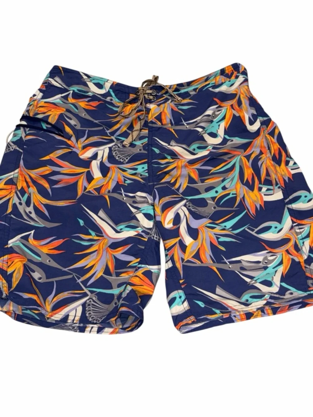 Patagonia Tropical Print Wavefarer Board Shorts Swim Shorts size 31